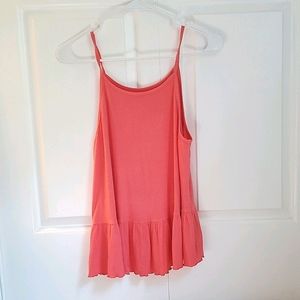 American Eagle Medium Soft & Sexy Coral Tank Top